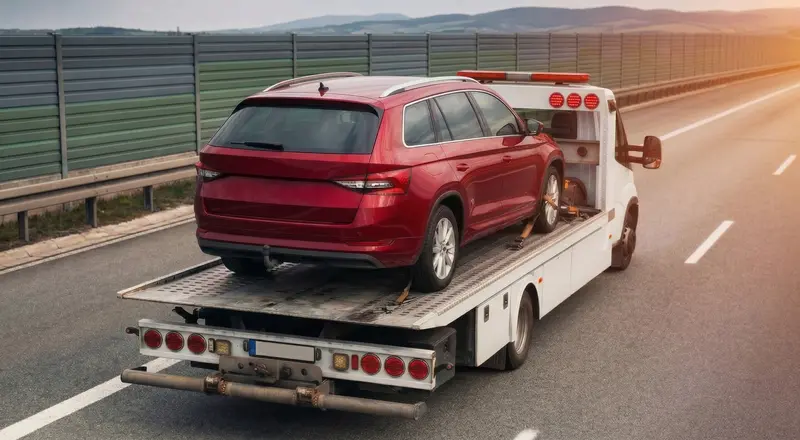 Guincho para carros em Teresina – carro sendo carregado em plataforma